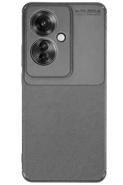 Mey İthalat®   Reno 11F Kılıf Auto Focus Karbon Kapak - Gri