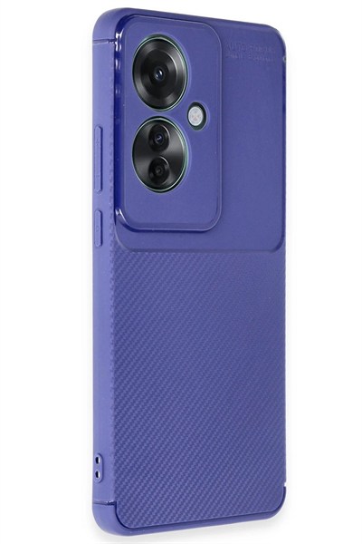 Mey İthalat®   Reno 11F Kılıf Auto Focus Karbon Kapak - Lacivert