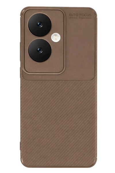 Mey İthalat®   Reno 11F Kılıf Auto Focus Karbon Kapak - Kahverengi