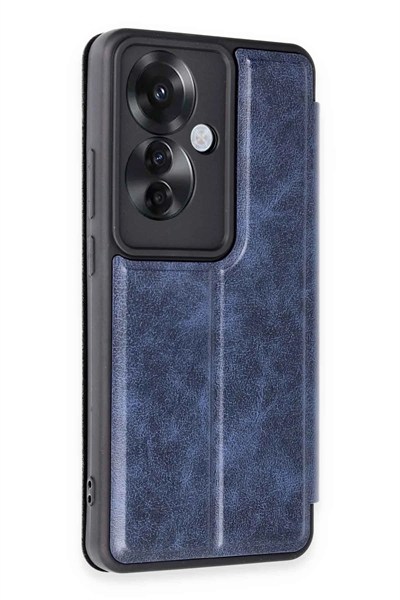 Mey İthalat®   Reno 11F Kılıf Flip Cover - Lacivert