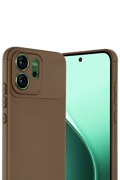 Mey İthalat®   Reno 14 Auto Focus Karbon Kapak - Kahverengi