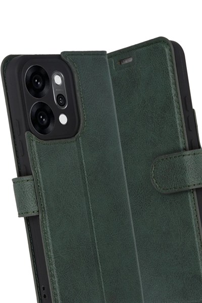 Mey İthalat®   Reno 14 Trend S Plus Kapaklı Kılıf - Yeşil