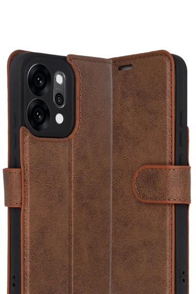 Mey İthalat®   Reno 14 Trend S Plus Kapaklı Kılıf - Taba