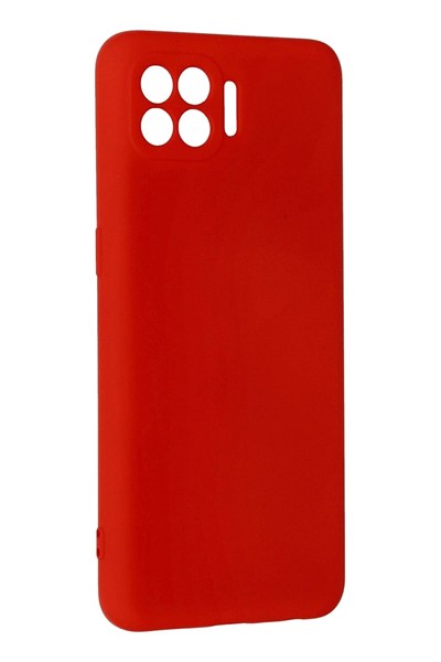 Mey İthalat®   Reno 4 Lite Kılıf Nano içi Kadife Silikon - Kırmızı