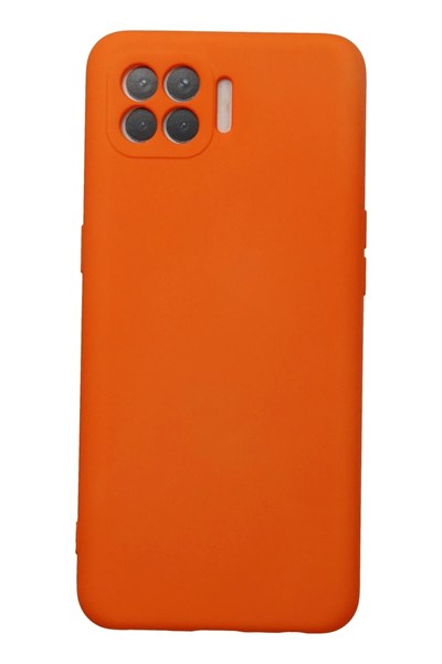 Mey İthalat®   Reno 4 Lite Kılıf Nano içi Kadife Silikon - Turuncu