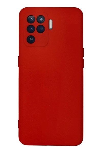 Mey İthalat®   Reno 5 Lite Kılıf Nano içi Kadife Silikon - Kırmızı
