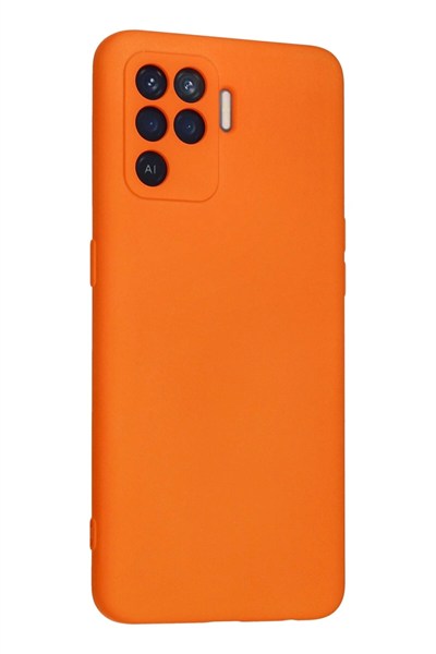 Mey İthalat®   Reno 5 Lite Kılıf Nano içi Kadife Silikon - Turuncu