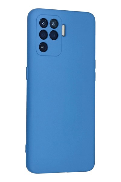 Mey İthalat®   Reno 5 Lite Kılıf Nano içi Kadife Silikon - Mavi