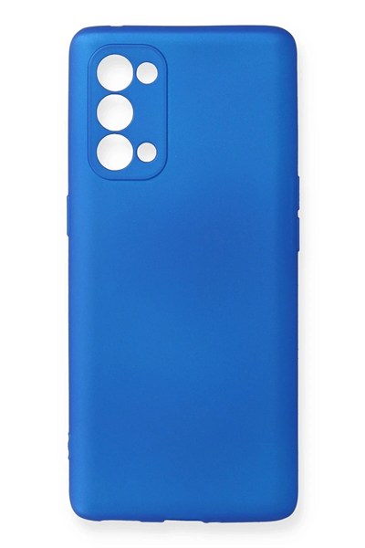 Mey İthalat®   Reno 5 Pro Kılıf First Silikon - Mavi