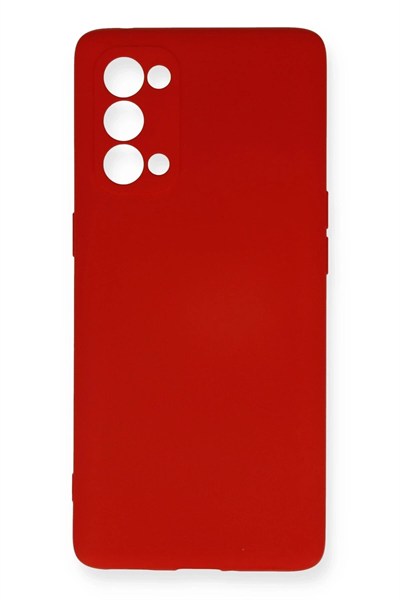 Mey İthalat®   Reno 5 Pro Kılıf Nano içi Kadife Silikon - Kırmızı