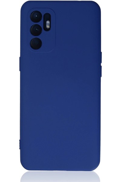 Mey İthalat®   Reno 6 Kılıf Nano içi Kadife Silikon - Mavi