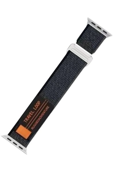 Mey İthalat®   Watch 38mm Alice Kumaş Kordon - Siyah-Gri