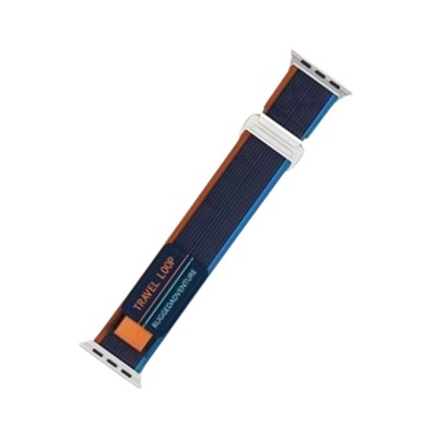 Mey İthalat®   Watch 38mm Alice Kumaş Kordon - Mavi-Turuncu