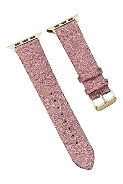 Mey İthalat®   Watch 38mm Creeper Desenli Kordon - Rose Gold
