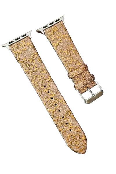 Mey İthalat®   Watch 38mm Creeper Desenli Kordon - Gold