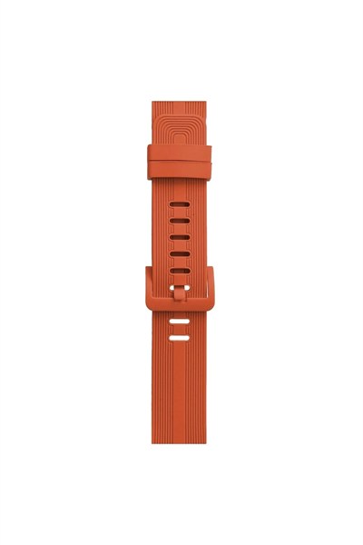 Mey İthalat®   Watch 38mm KR408 Çizgili Silikon Kordon - Turuncu