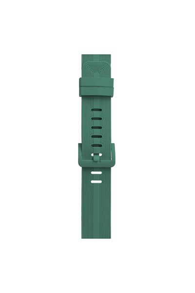 Mey İthalat®   Watch 38mm KR408 Çizgili Silikon Kordon - Yeşil