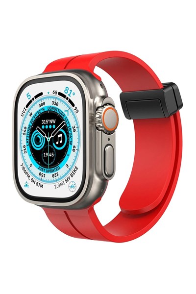 Mey İthalat®   Watch 38mm KR412 Elegance Stylısh Kordon - Kırmızı