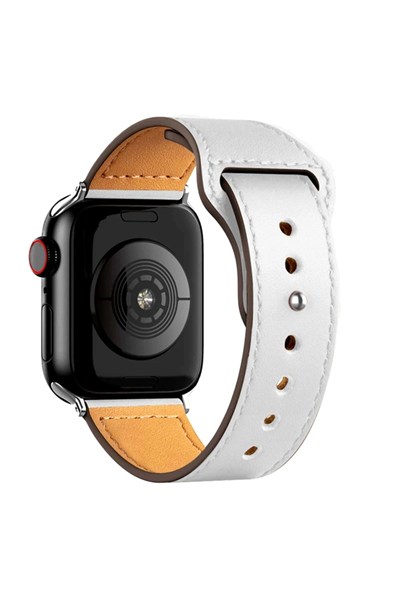 Mey İthalat®   Watch 38mm KR415 Luaz Deri Kordon - Beyaz