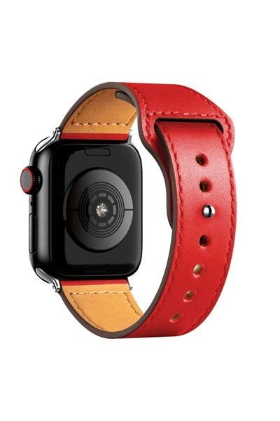 Mey İthalat®   Watch 38mm KR415 Luaz Deri Kordon - Kırmızı
