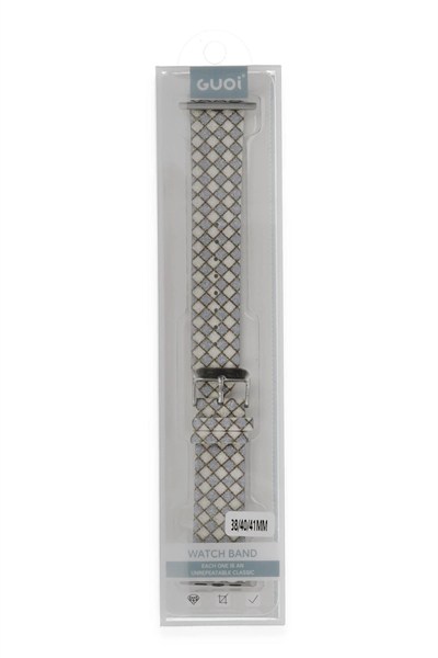 Mey İthalat®   Watch 38mm Karo Motif Kordon - Lila