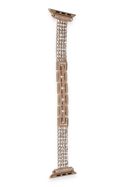 Mey İthalat®   Watch 38mm Live Taşlı Kordon - Rose Gold