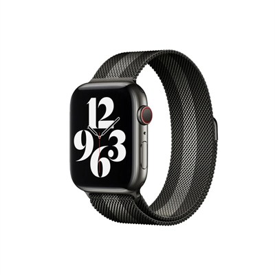 Mey İthalat®   Watch 38mm Metal Mıknatıslı Kordon - Siyah-Beyaz