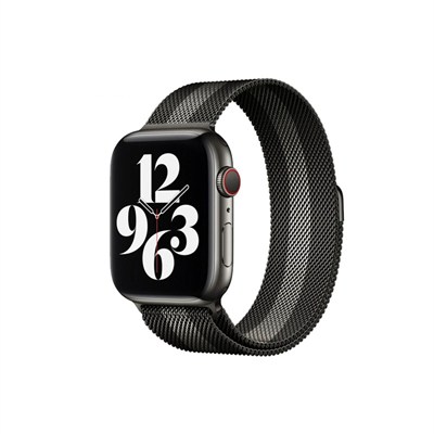 Mey İthalat®   Watch 38mm Metal Mıknatıslı Kordon - Siyah-Beyaz