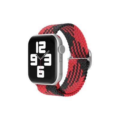 Mey İthalat®   Watch 38mm Star Kordon - Kırmızı-Siyah