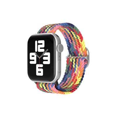 Mey İthalat®   Watch 38mm Star Kordon - Siyah-Kırmızı-Sarı