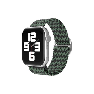 Mey İthalat®   Watch 38mm Star Kordon - Zigzag Yeşil-Siyah