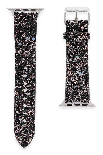 Mey İthalat®   Watch 38mm Starry Taşlı Kordon - Siyah