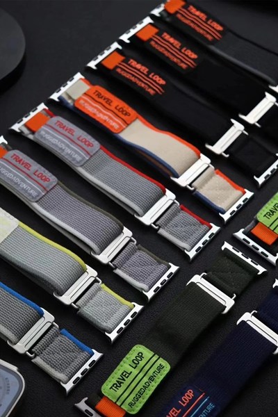 Mey İthalat®   Watch 42mm Alice Kumaş Kordon - Mavi-Turuncu