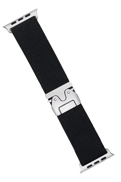 Mey İthalat®   Watch 42mm Forest Kumaş Kordon - Siyah