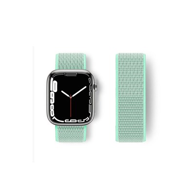 Mey İthalat®   Watch 42mm Hasırlı Cırtcırtlı Kordon - Turkuaz