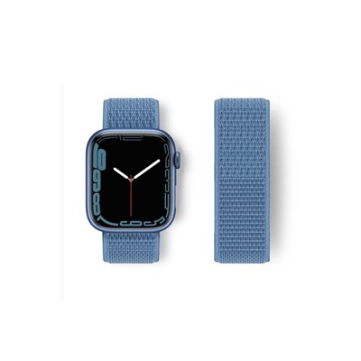 Mey İthalat®   Watch 42mm Hasırlı Cırtcırtlı Kordon - Mavi