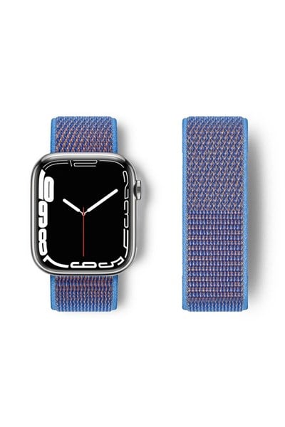 Mey İthalat®   Watch 42mm Hasırlı Cırtcırtlı Kordon - Mor