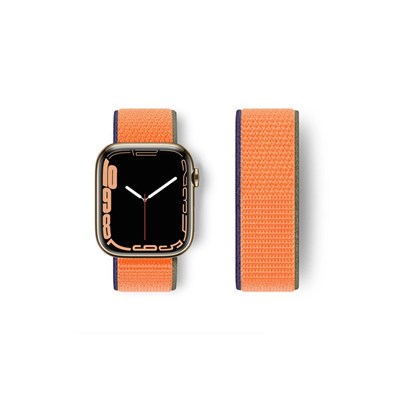 Mey İthalat®   Watch 42mm Hasırlı Cırtcırtlı Kordon - Turuncu