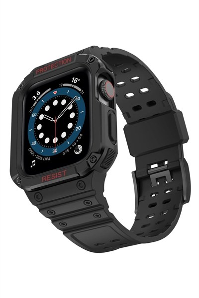 Mey İthalat®   Watch 42mm KR401 Silikon Kordon - Siyah