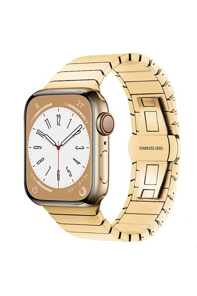 Mey İthalat®   Watch 42mm KR413 Fine Steel Kordon - Gold