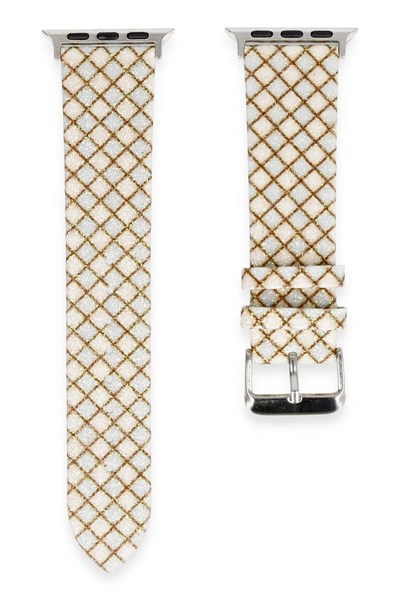 Mey İthalat®   Watch 42mm Karo Motif Kordon - Mavi