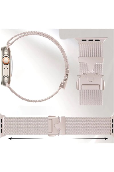 Mey İthalat®   Watch 42mm Milano Metal Kordon - Siyah