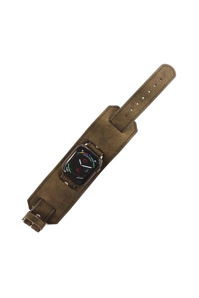 Mey İthalat®   Watch 42mm NL17 Deri Kordon - Kahverengi