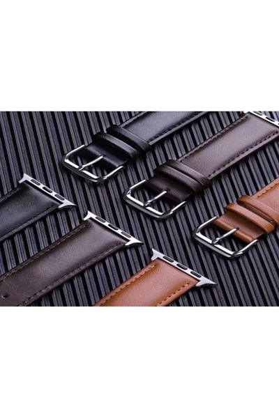 Mey İthalat®   Watch 42mm NL26 Deri Kordon - Kahverengi