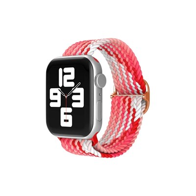 Mey İthalat®   Watch 42mm Star Kordon - Pembe-Kırmızı