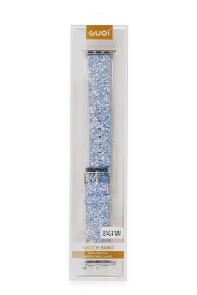 Mey İthalat®   Watch 42mm Starry Taşlı Kordon - Turkuaz