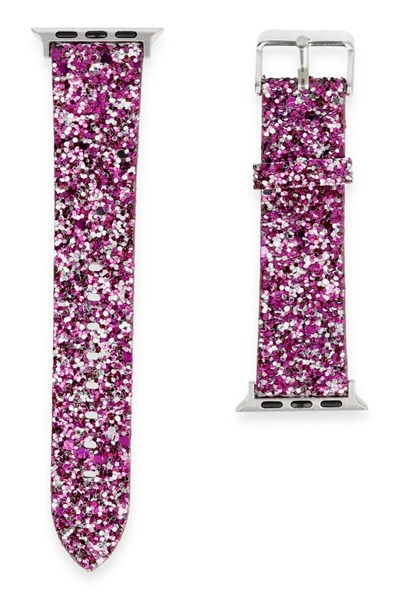 Mey İthalat®   Watch 42mm Starry Taşlı Kordon - Derin Mor