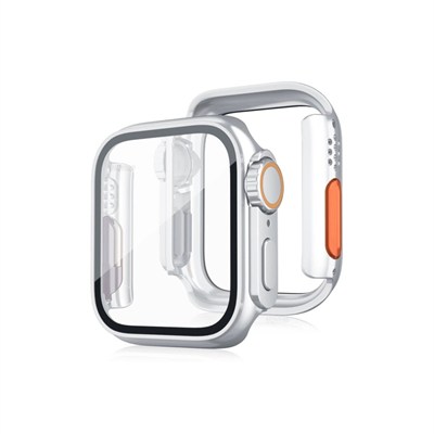 Mey İthalat®   Watch 44mm Watch 49mm Kasa Dönüştürücü ve Ekran Koruyucu - Gümüş