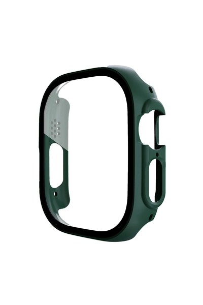Mey İthalat®   Watch Ultra 49mm Desert Camlı Kasa Ekran Koruyucu - Koyu Yeşil