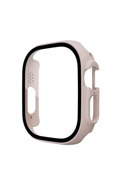 Mey İthalat®   Watch Ultra 49mm Desert Camlı Kasa Ekran Koruyucu - Metalik Gold